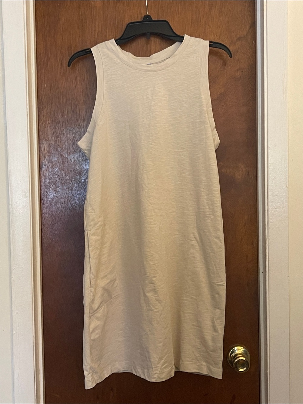 Old Navy Beige Crewneck Tank Dress